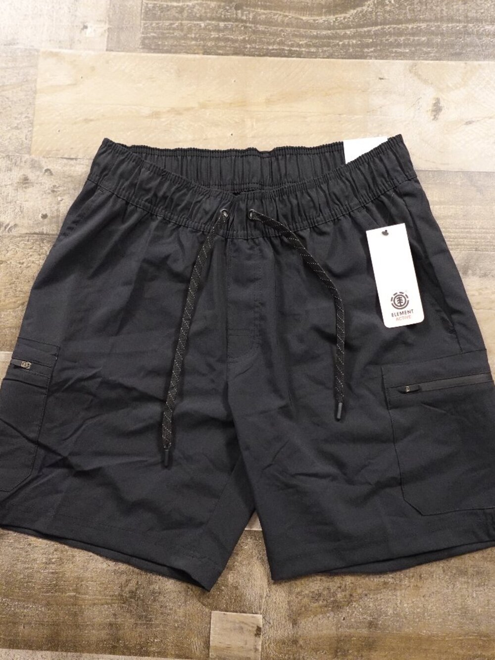 Element Active Cargo Hybrid Shorts Men's Medium Black 7" Inseam Performance NWT